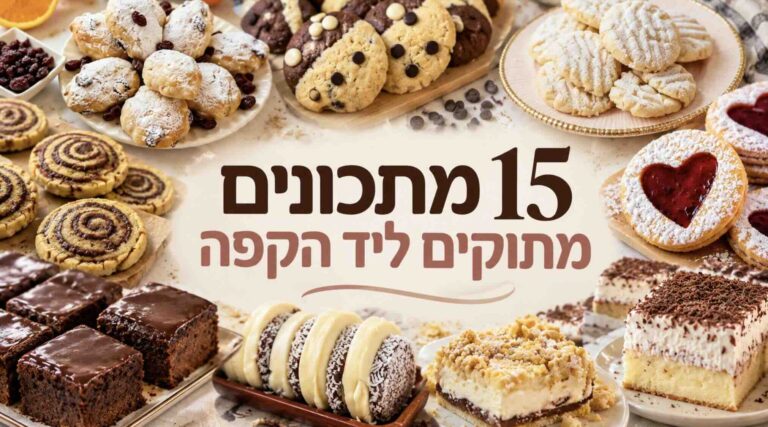 15 מתכונים מתוקים ליד הקפה